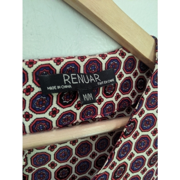 Renuar Boxy Geo Print Popover Top - Picture 2 of 8